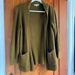Green Madewell cardigan. Lightly worn.